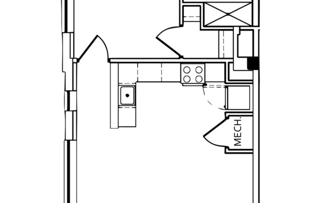 1 bed, 1 bath, 613 sqft, $1,530