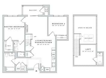 2 beds, 2.5 baths, 1,197 sqft, $3,520