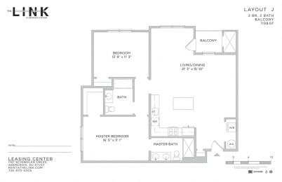 2 beds, 2 baths, 1,198 sqft, $3,165