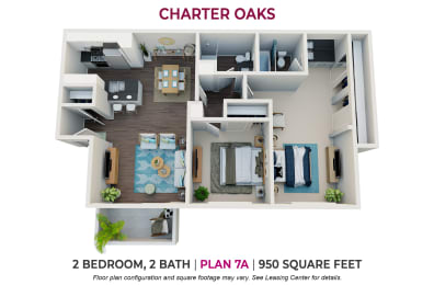 2 beds, 2 baths, 950 sqft, $2,930