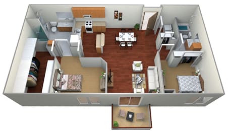 2 beds, 2 baths, 1,436 sqft, $1,480