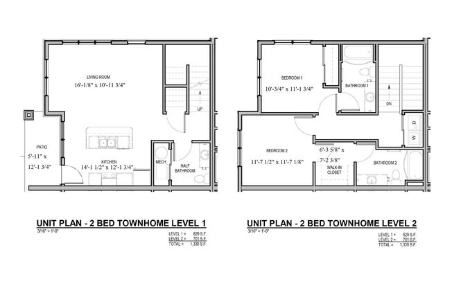 2 beds, 2.5 baths, 1,330 sqft, $2,250, Unit 2113