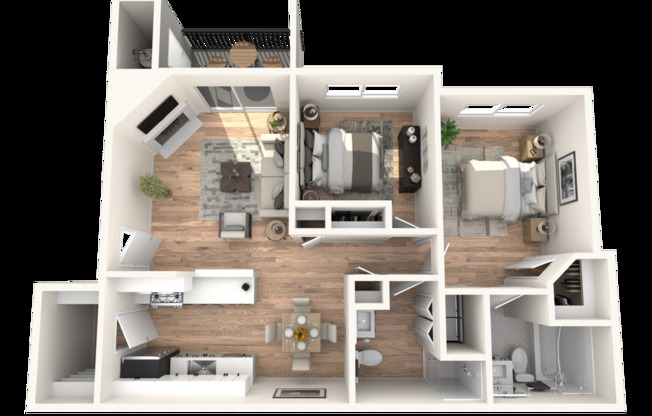 2 beds, 2 baths, 967 sqft, $1,847