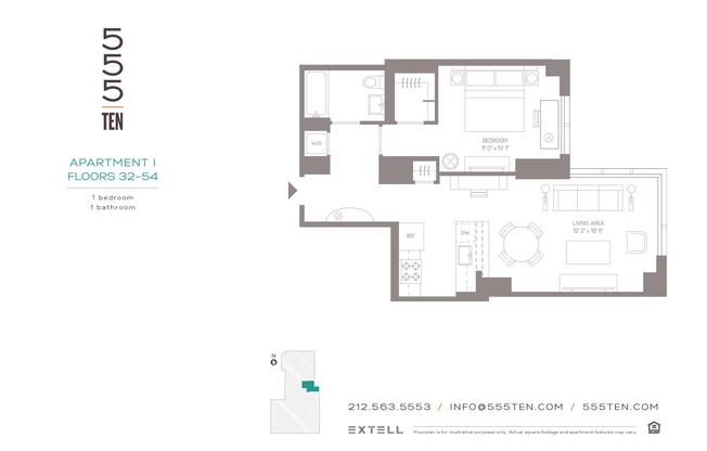 1 bed, 1 bath, $6,250, Unit 40I