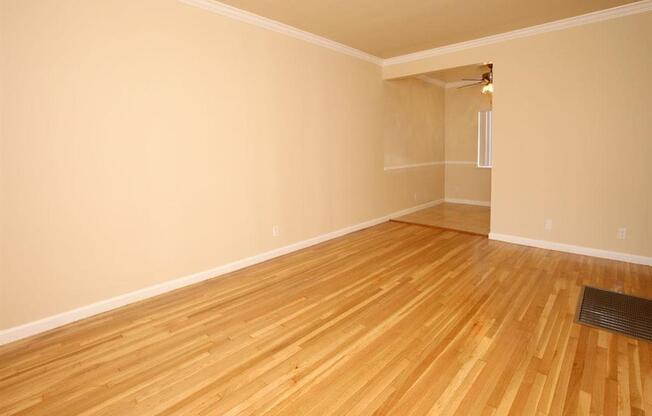 living room with hardwood floors