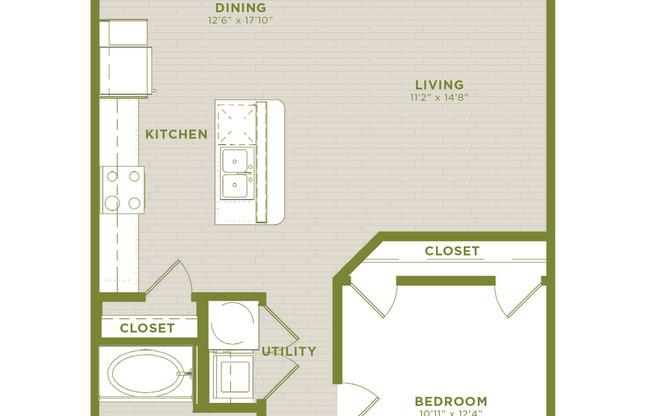 1 bed, 1 bath, 682 sqft, $1,449