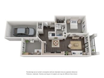 1 bed, 1 bath, 968 sqft, $1,999