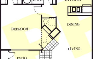 1 bed, 1 bath, 642 sqft, $825, Unit 8215
