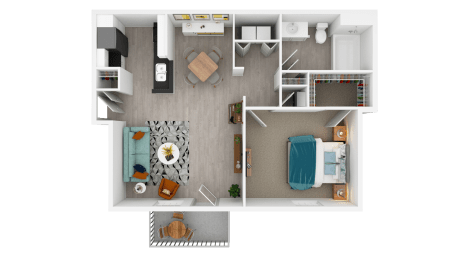 1 bed, 1 bath, 708 sqft, $1,228