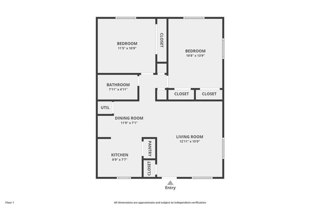 2 beds, 1 bath, 900 sqft, $1,999, Unit 105