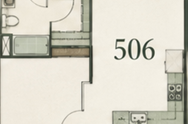 2 beds, 2 baths, 724 sqft, $3,585, Unit 506