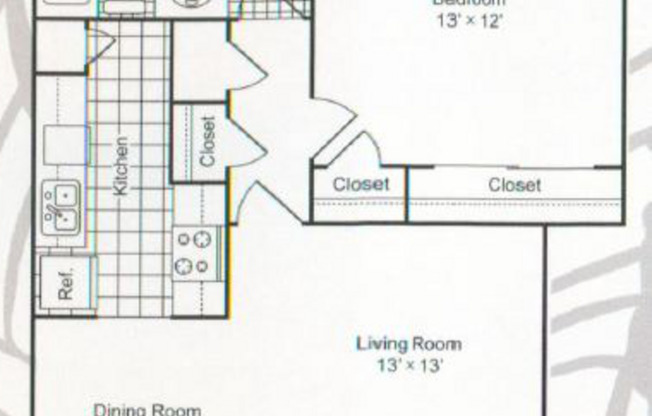 1 bed, 1 bath, 728 sqft, $1,300