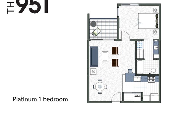 1 bed, 1 bath, 720 sqft, $1,505, Unit 308