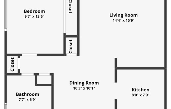 1 bed, 1 bath, 700 sqft, $1,725, Unit C-23