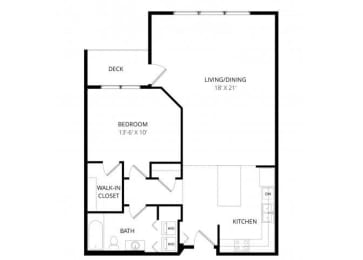 1 bed, 1 bath, 870 sqft, $1,565
