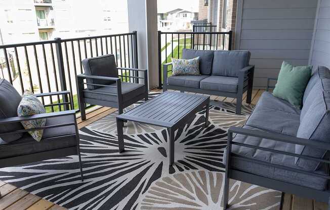 Balcony at Sterling Prairie Trail North in Ankeny, IA