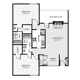 2 beds, 2 baths, 1,032 sqft, $1,680