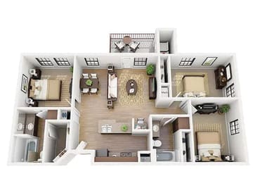 3 beds, 2 baths, 1,150 sqft, $1,381