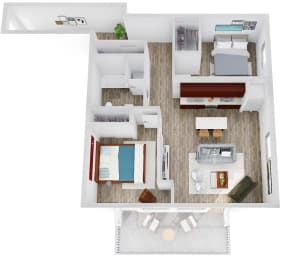 2 beds, 1 bath, 1,040 sqft, $3,195