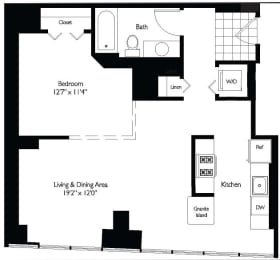 1 bed, 1 bath, 805 sqft, $2,795