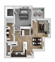 1 bed, 1 bath, 725 sqft, $1,311