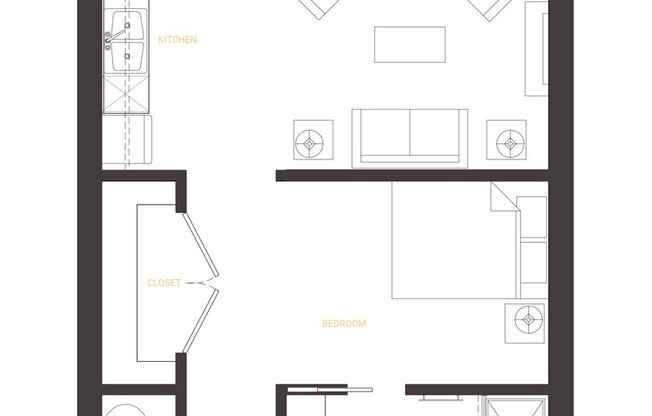 1 bed, 1 bath, 460 sqft, $1,295, Unit #210