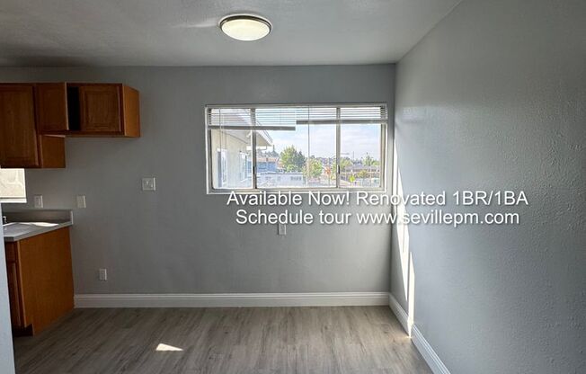 REMODELED & Move-In Ready E. Oakland 1BR/1BA