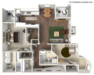 2 beds, 2 baths, 1,185 sqft, $4,325