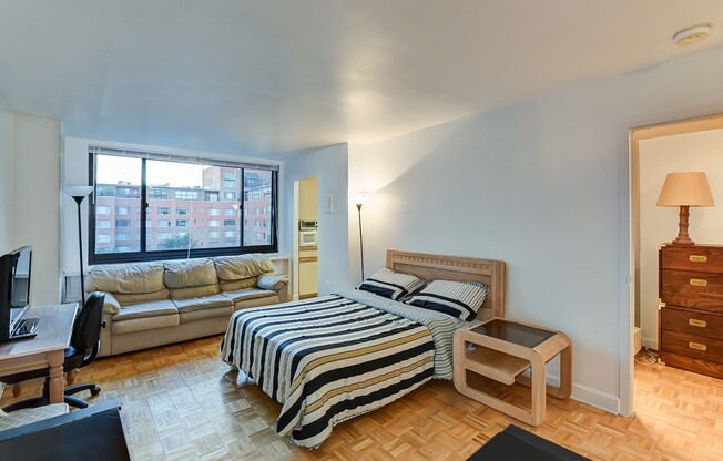 Spacious & Bright Unfurnished Studio for Rent