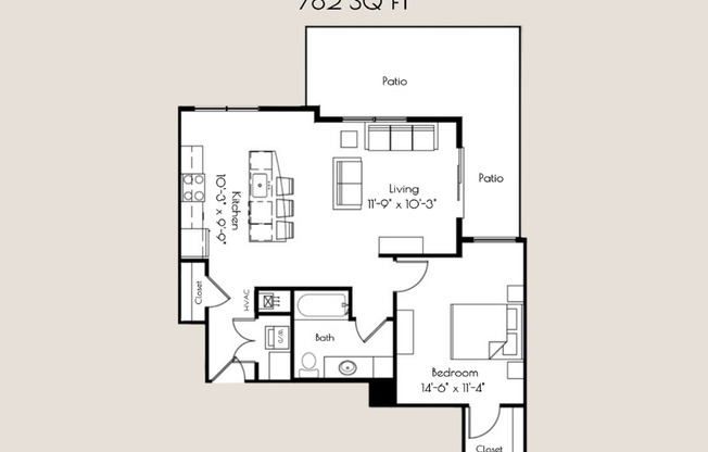 1 bed, 1 bath, 782 sqft, $1,725, Unit 8310 Globe Drive - 526