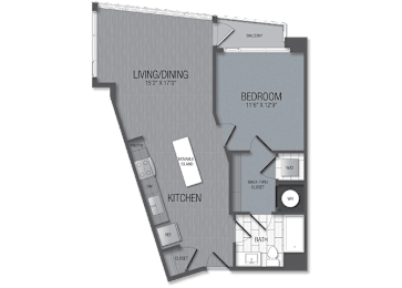 1 bed, 1 bath, 735 sqft, $2,276