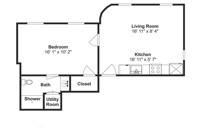 1 bed, 1 bath, 550 sqft, $1,410, Unit Unit 303 (Front)