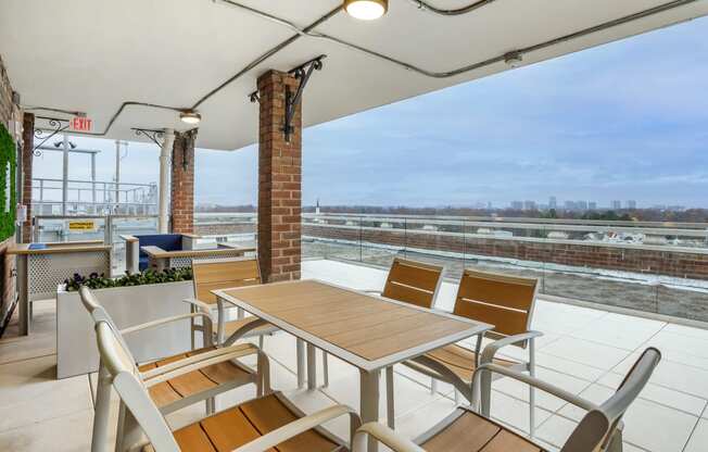 Dominion Rooftop High Top Table and Chairs With Views