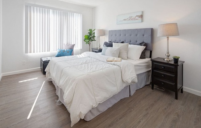 Comfortable Bedroom With Large Window at Three Crown Apartments, Alameda, CA, California