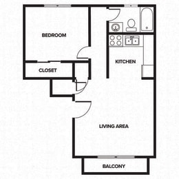 1 bed, 1 bath, 700 sqft, $799