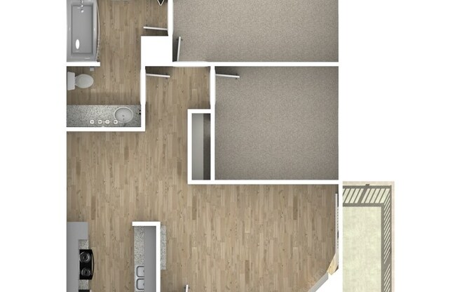 2 beds, 1 bath, 857 sqft, $1,299