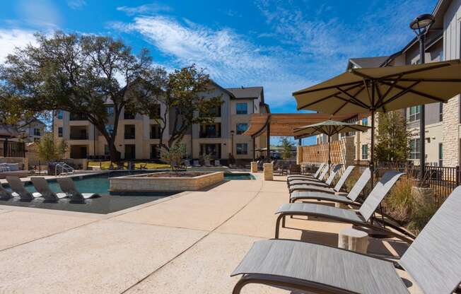 outdoor pool at ironridge apartments