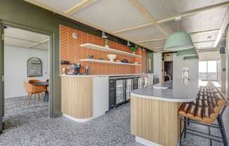 Community bar and kitchenette