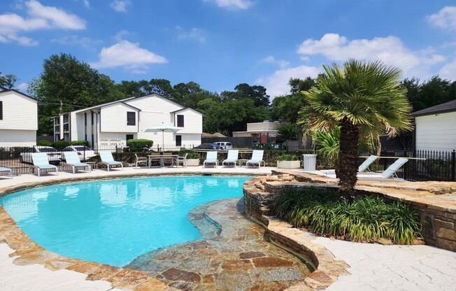 Experience resort-style living at Cali Crossing Apartments, where our stunning pool area invites relaxation and fun. Enjoy lush landscaping, spacious layouts, and modern amenities. Schedule your visit today and make your dream home a reality!