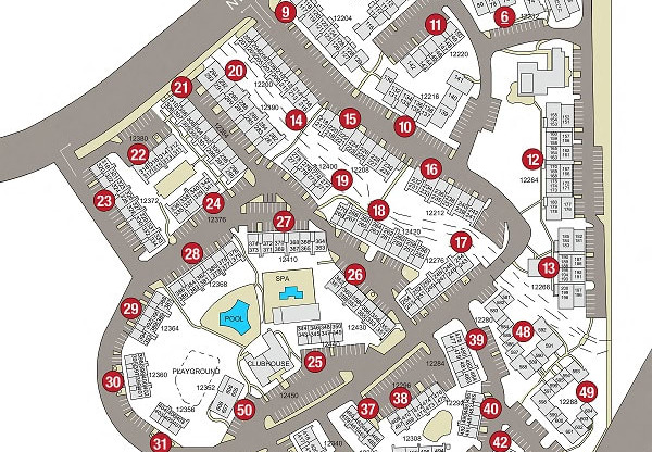 Site Map of Commons at Timber Creek Apartments, Portland, OR
