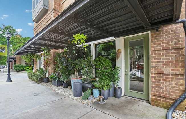 Store with plants in front. plant store.