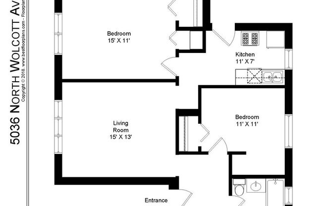 2 beds, 1 bath, 822 sqft, $2,195, Unit 5036-3