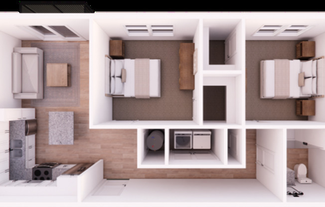 2 beds, 1 bath, 741 sqft, $1,690, Unit 1737-210