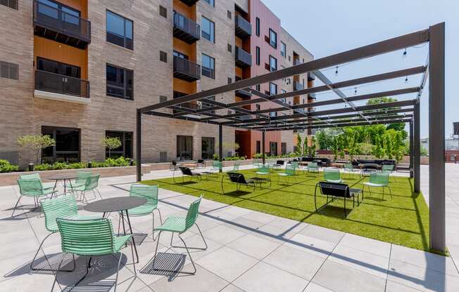 Courtyard at TREO Apartments, Cleveland, 44116