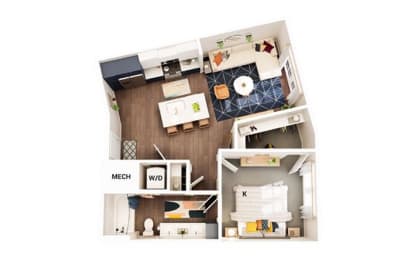 1 bed, 1 bath, 685 sqft, $1,573