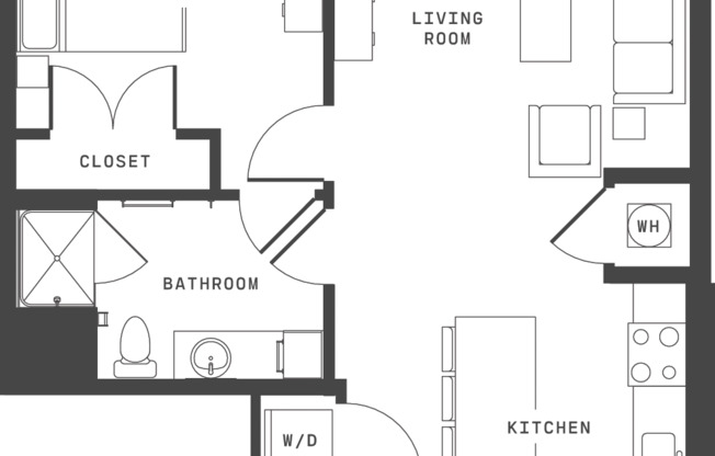 1 bed, 1 bath, 733 sqft, $2,800, Unit 4368