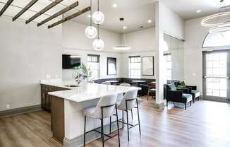 Modern Clubhouse with Community Ktichen at The Landings in Bellevue, NE