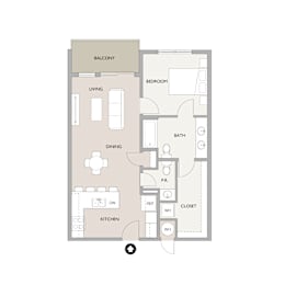 1 bed, 1 bath, 850 sqft, $1,383