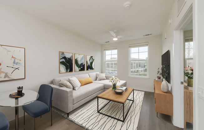 Living Room with Hard Surface Flooring