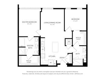 2 beds, 2 baths, 1,092 sqft, $3,435